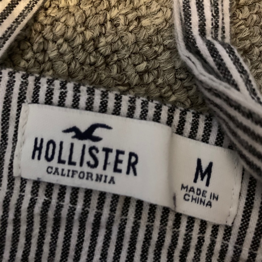 Button up hollister striped dress
